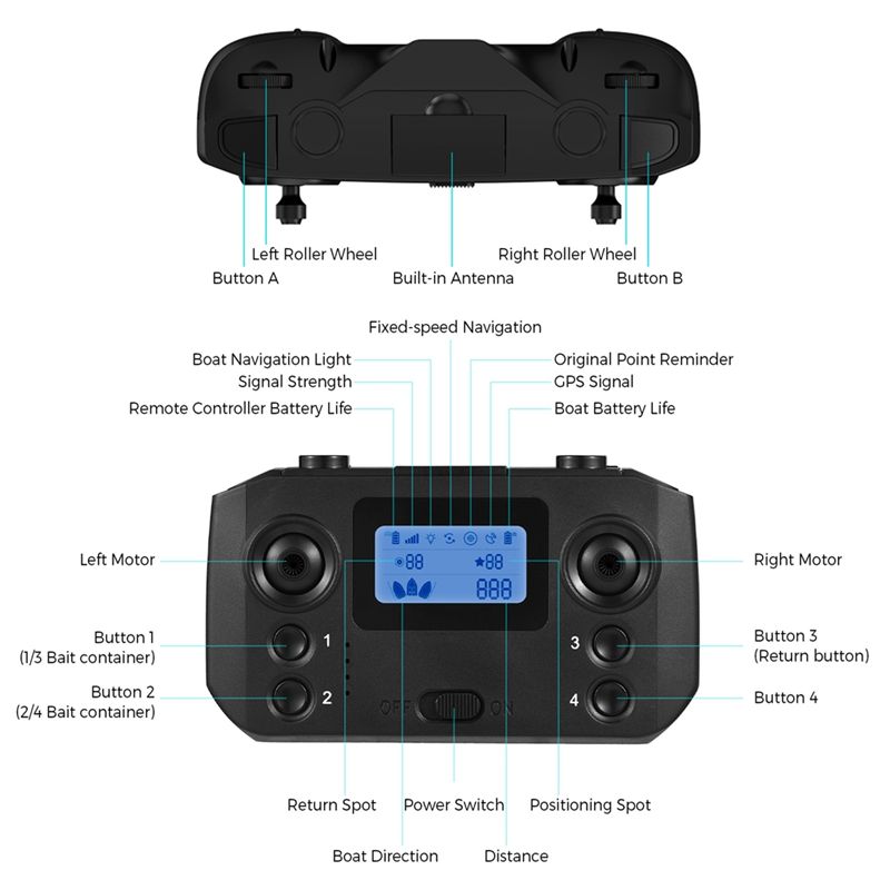 ABKQ-Fishing Bait Boat Remote  - Fishing Gps incelemesi ve fiyatı