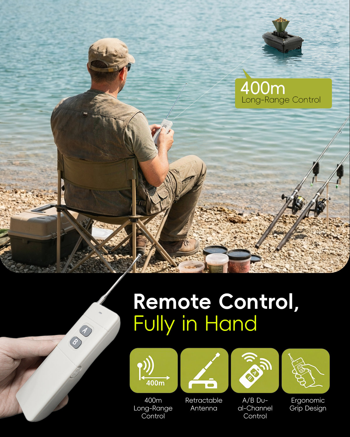 360° Rotating Bait Dispenser & - Fishing Gps incelemesi ve fiyatı