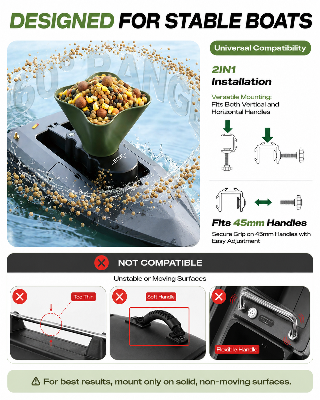 360° Rotating Bait Dispenser & - Fishing Gps incelemesi ve fiyatı