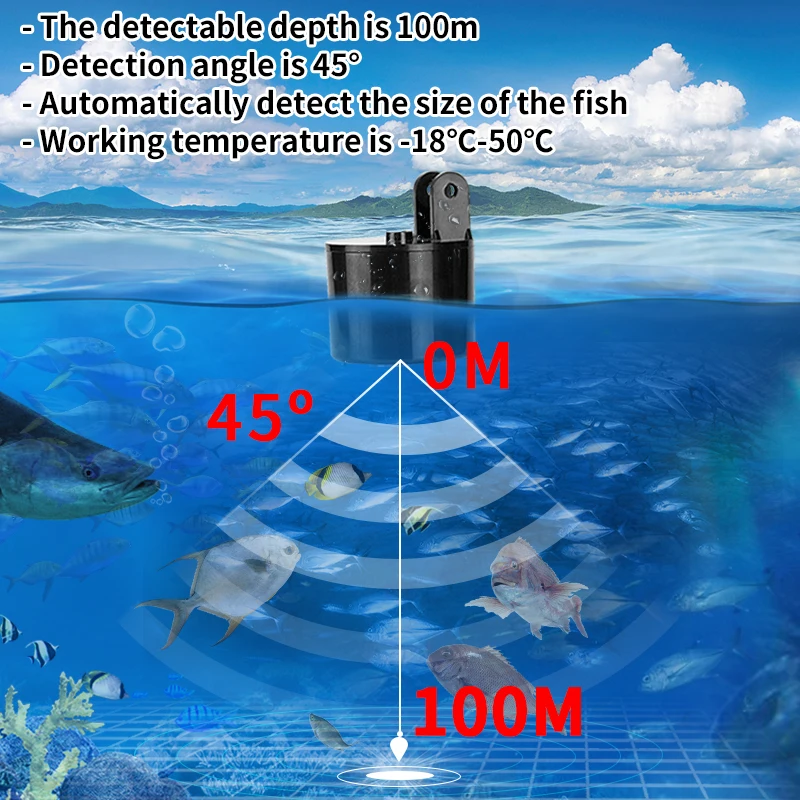 Alarm 100M Portable Sonar Fish - Fishing Depth Finder incelemesi ve fiyatı