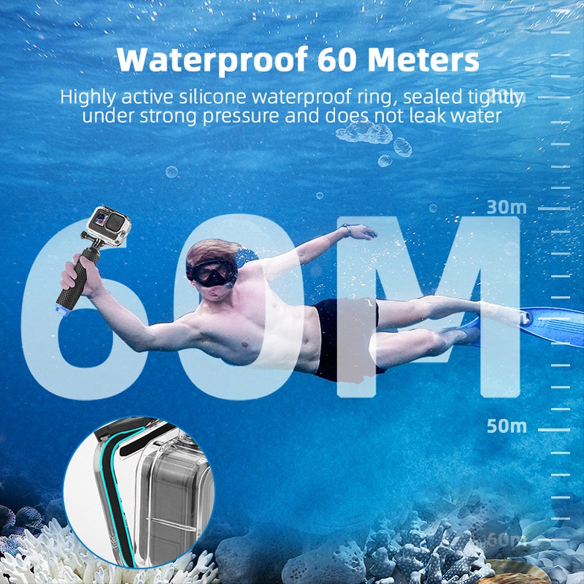 M05K 60M Waterproof Case for G - Underwater Camera incelemesi ve fiyatı