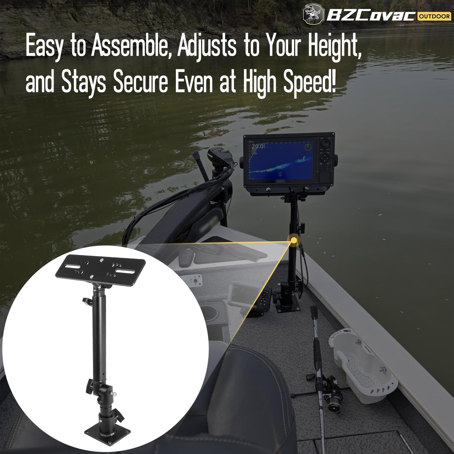 Marine Anodized Aluminum Monit - Fish Finder Mount incelemesi ve fiyatı