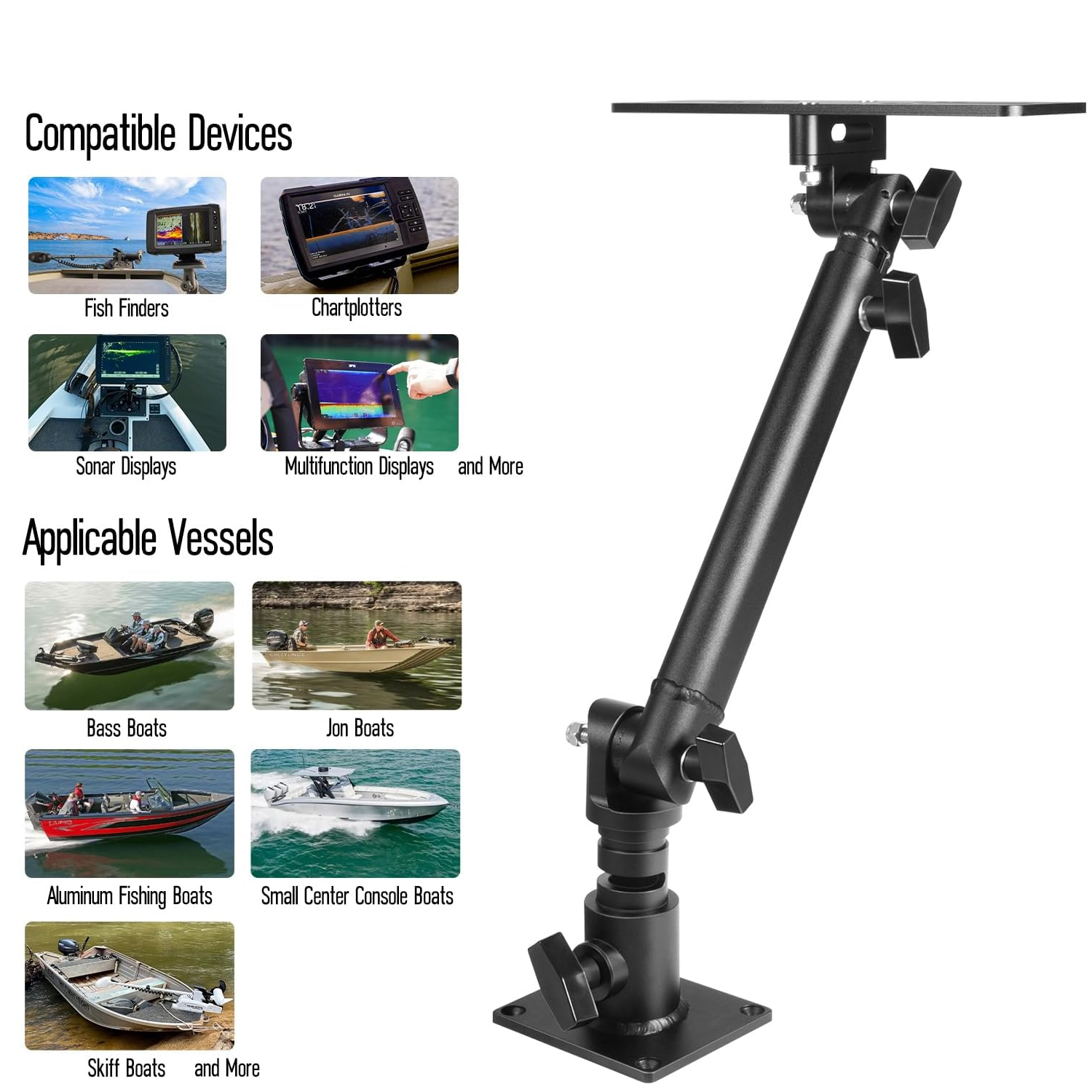 Marine Anodized Aluminum Monit - Fish Finder Mount incelemesi ve fiyatı