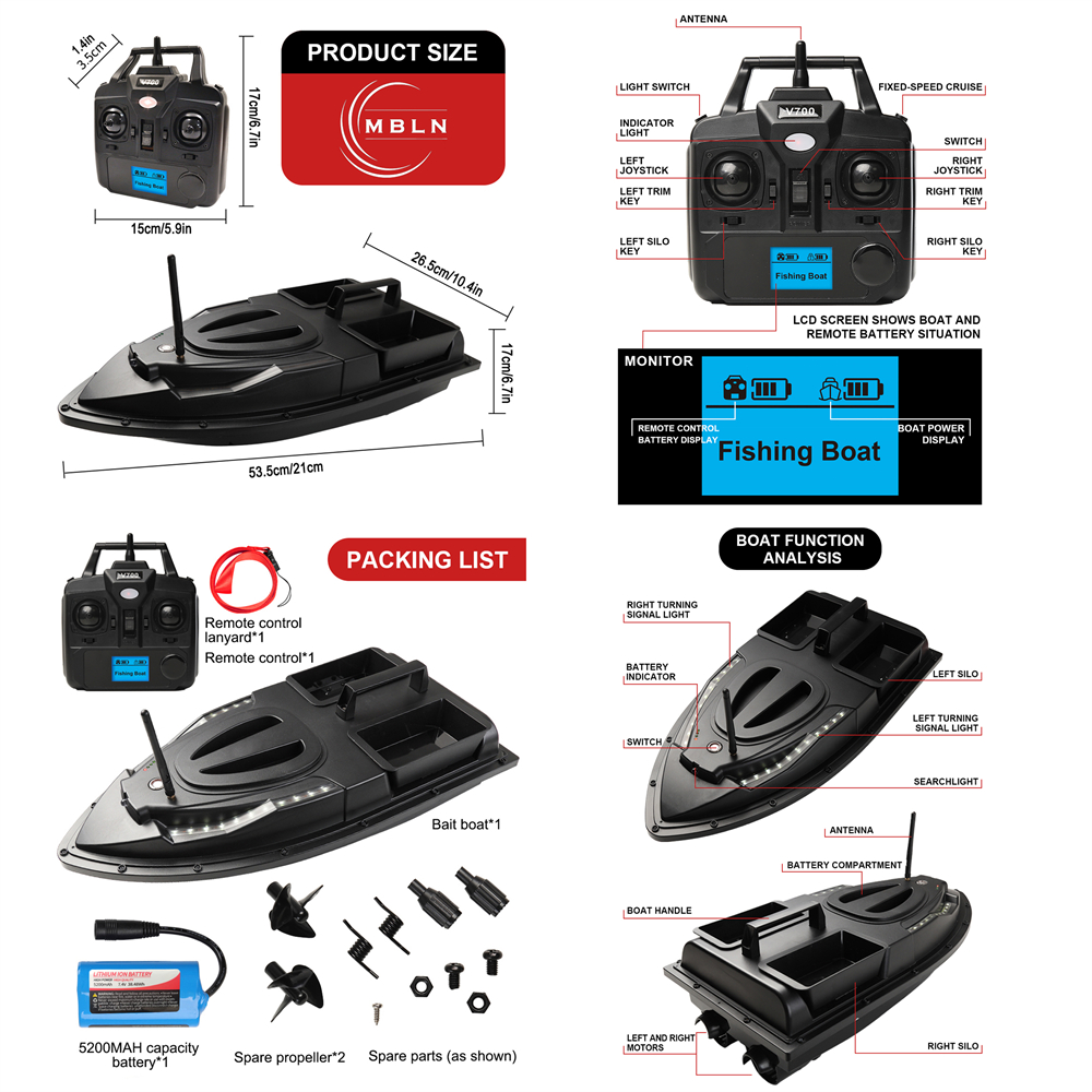 Brand,Fishing Bait Boat,Dual M - Fishing Gps incelemesi ve fiyatı