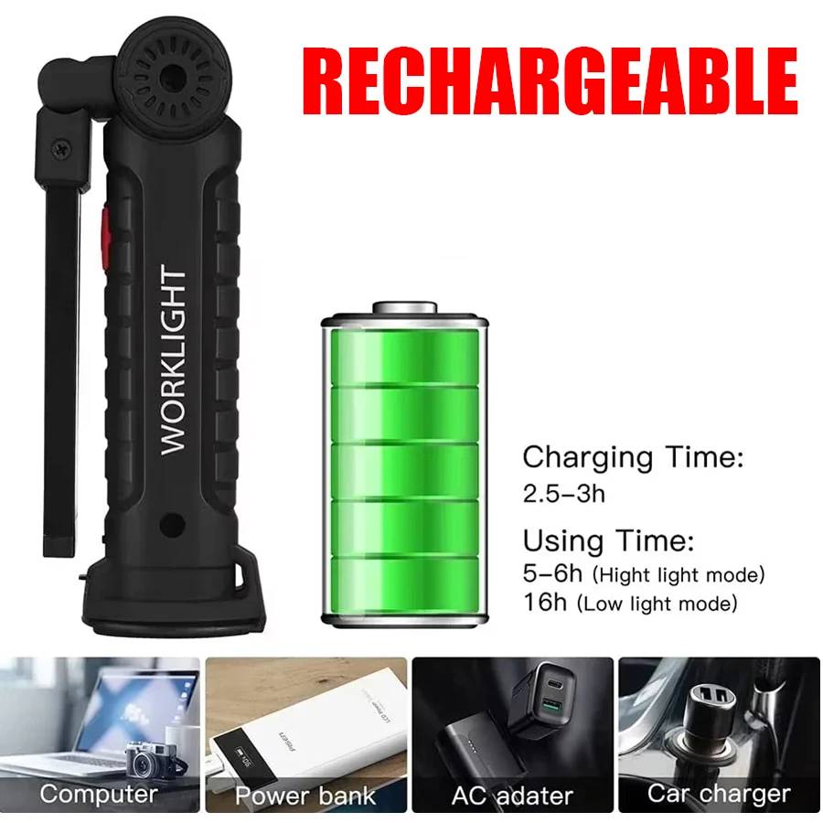 Rechargeable Magnetic Work Lig - Fishing Light incelemesi ve fiyatı