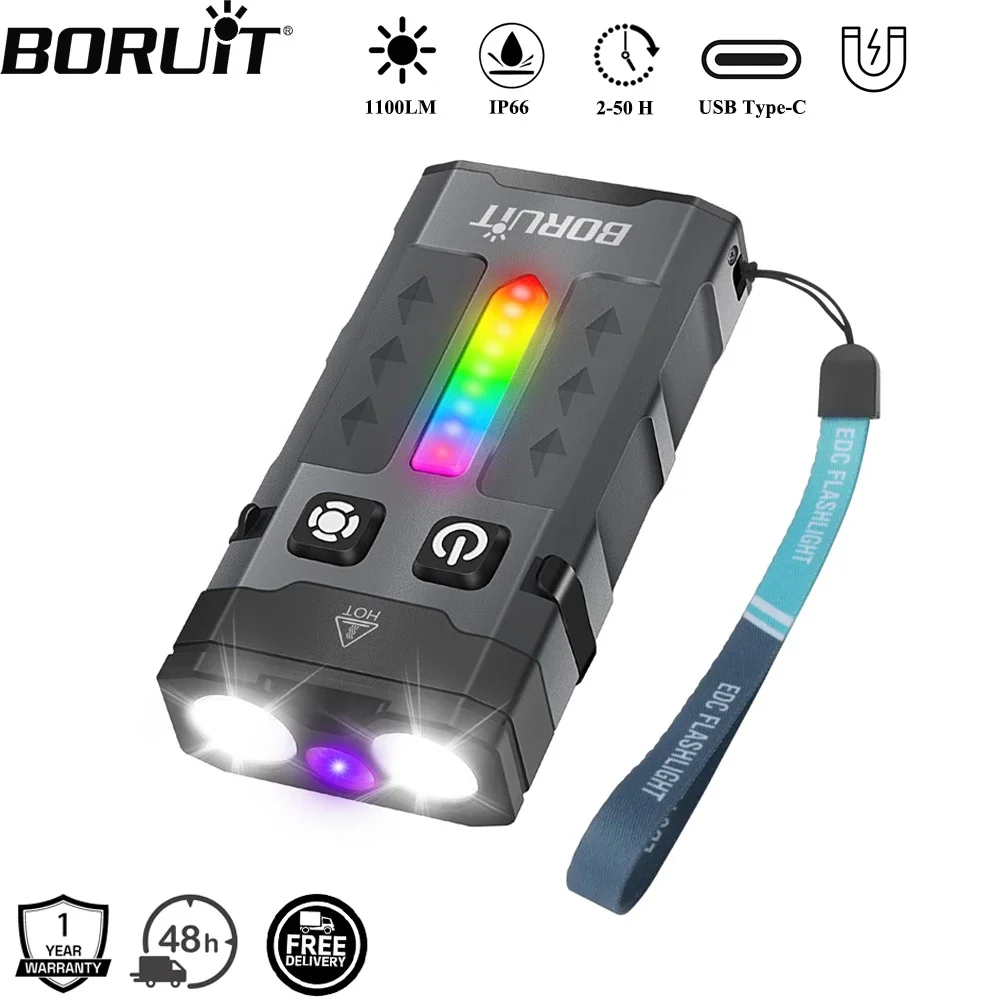 BORUiT EV20 1100LM EDC UV Keyc - Fishing Light incelemesi ve fiyatı