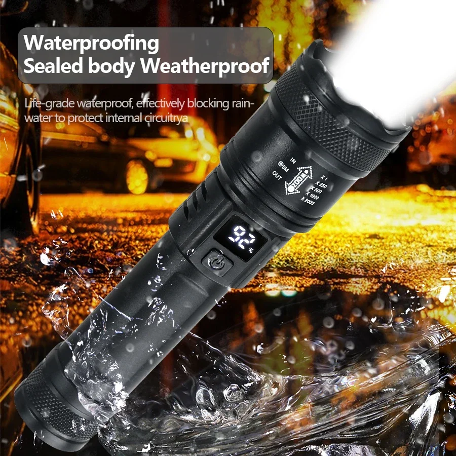 9900LM Powerful LED Flashlight - Fish Finder Battery incelemesi ve fiyatı