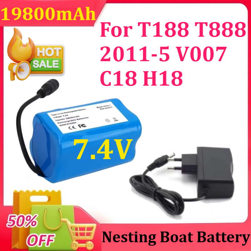 7.4V 19800mAh Battery with USB - Fish Finder Charger incelemesi ve fiyatı