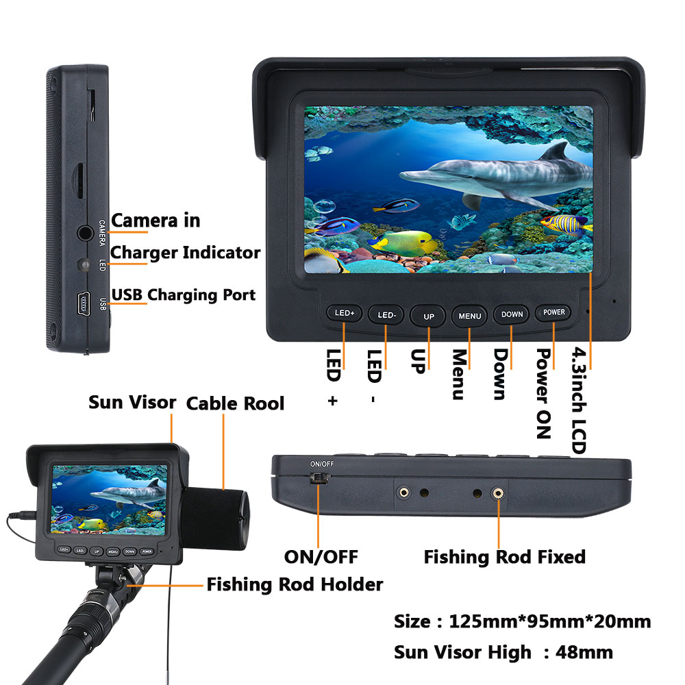 15M 1200TVL Underwater Fishing - Fish Finder Cable incelemesi ve fiyatı