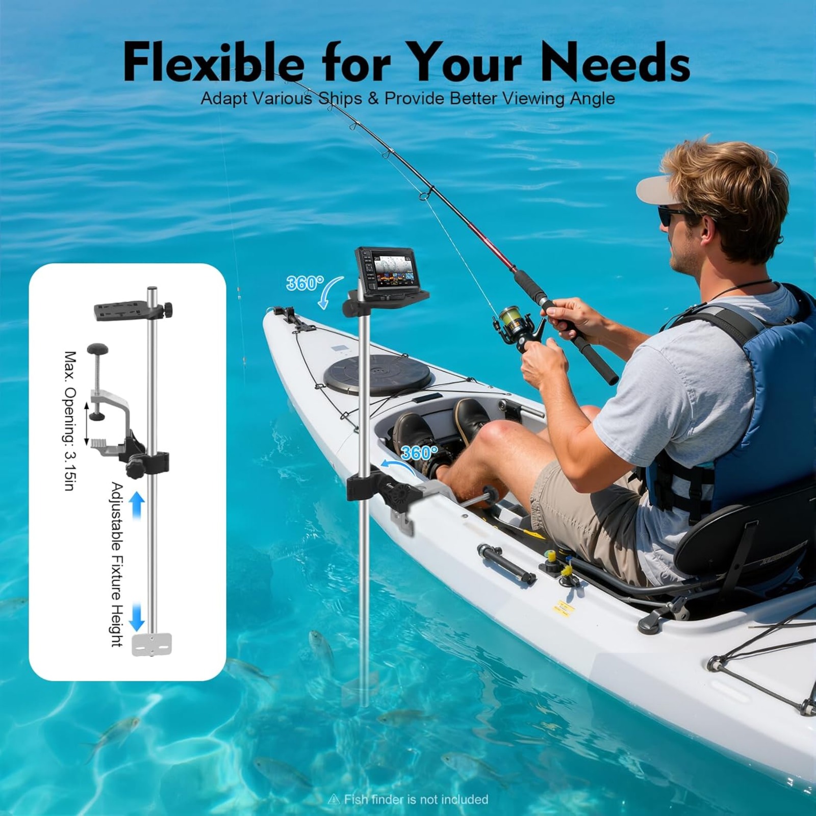 Portable 360° Adjustable Trans - Fish Finder Transducer incelemesi ve fiyatı