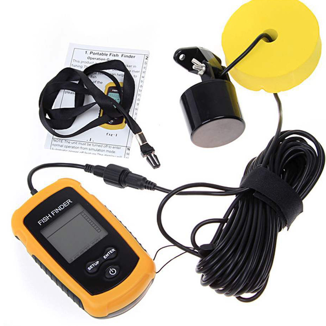 Alarm 100M Portable Sonar Fish - Fish Finder Transducer incelemesi ve fiyatı