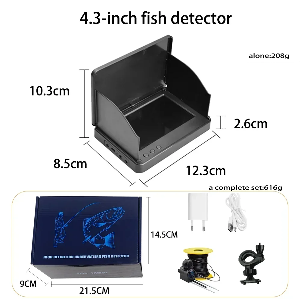 YS43A 4.3-inch Fish Detector U - Fish Finder Battery incelemesi ve fiyatı