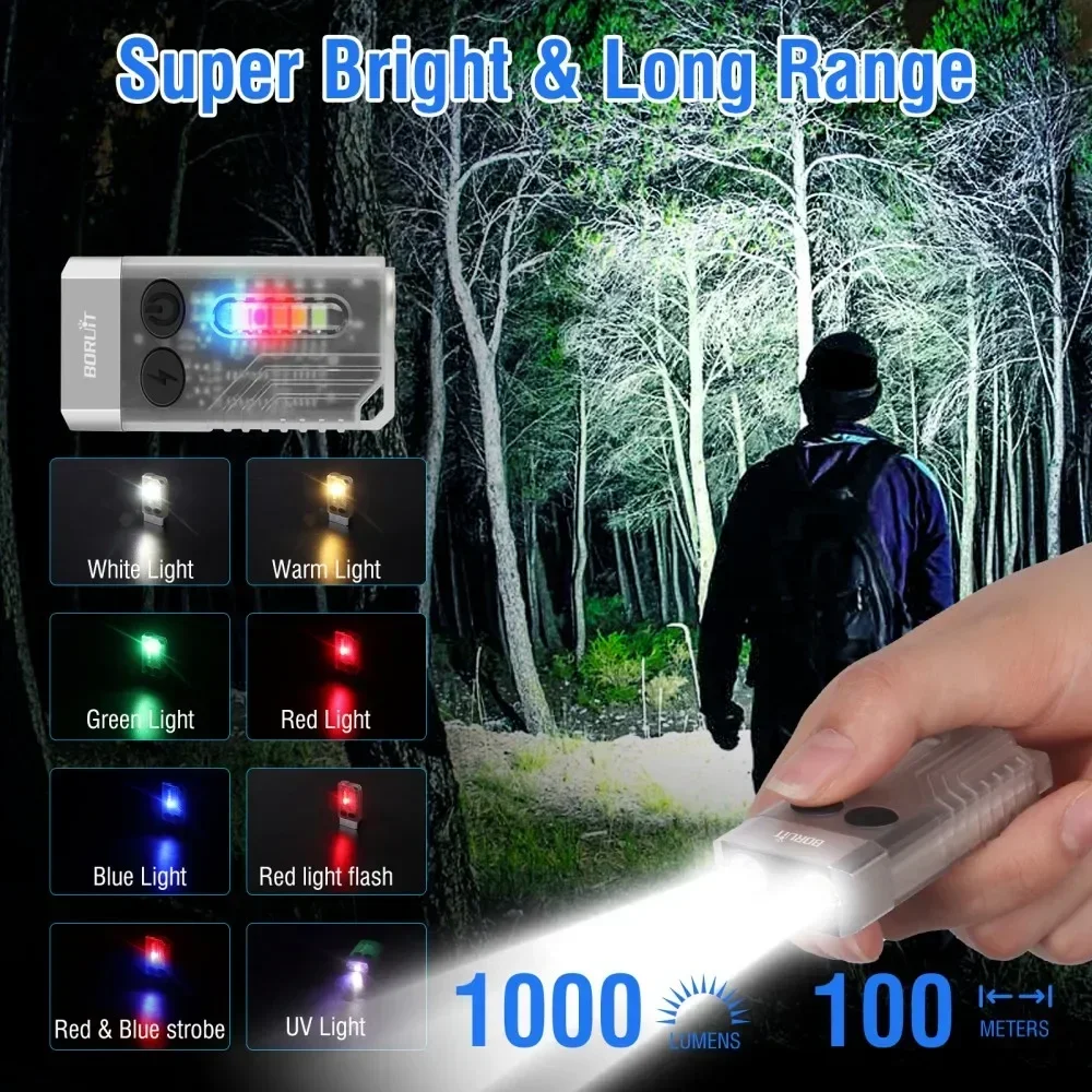 BORUiT V10 Keychain UV LED EDC - Fishing Light incelemesi ve fiyatı