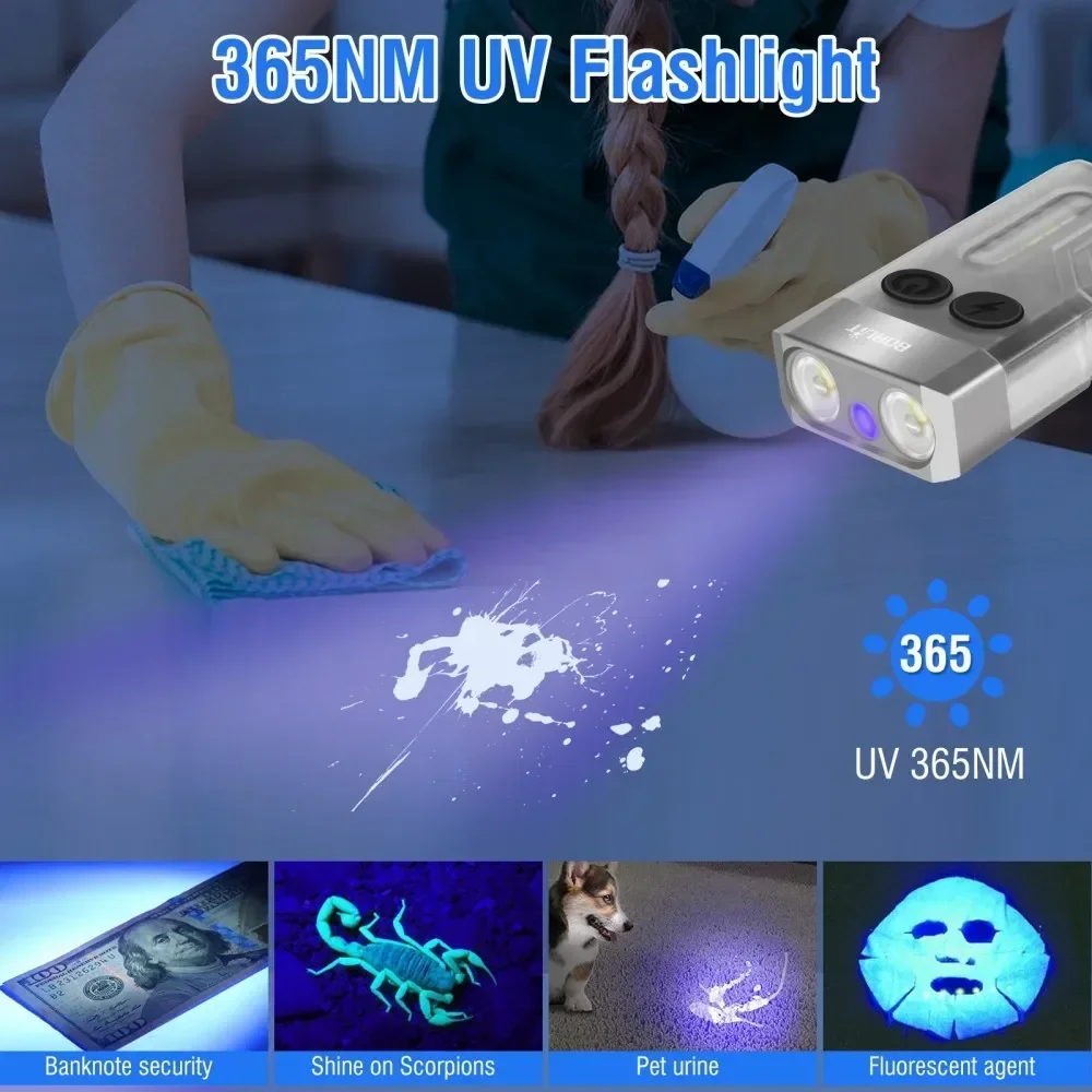 BORUiT V10 Keychain UV LED EDC - Fishing Light incelemesi ve fiyatı