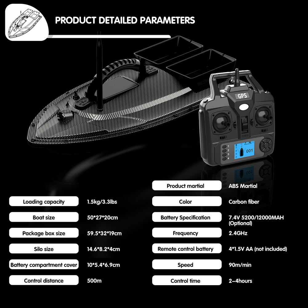V070 12000mAh/5200mAh RC Bait  - Fishing Gps incelemesi ve fiyatı