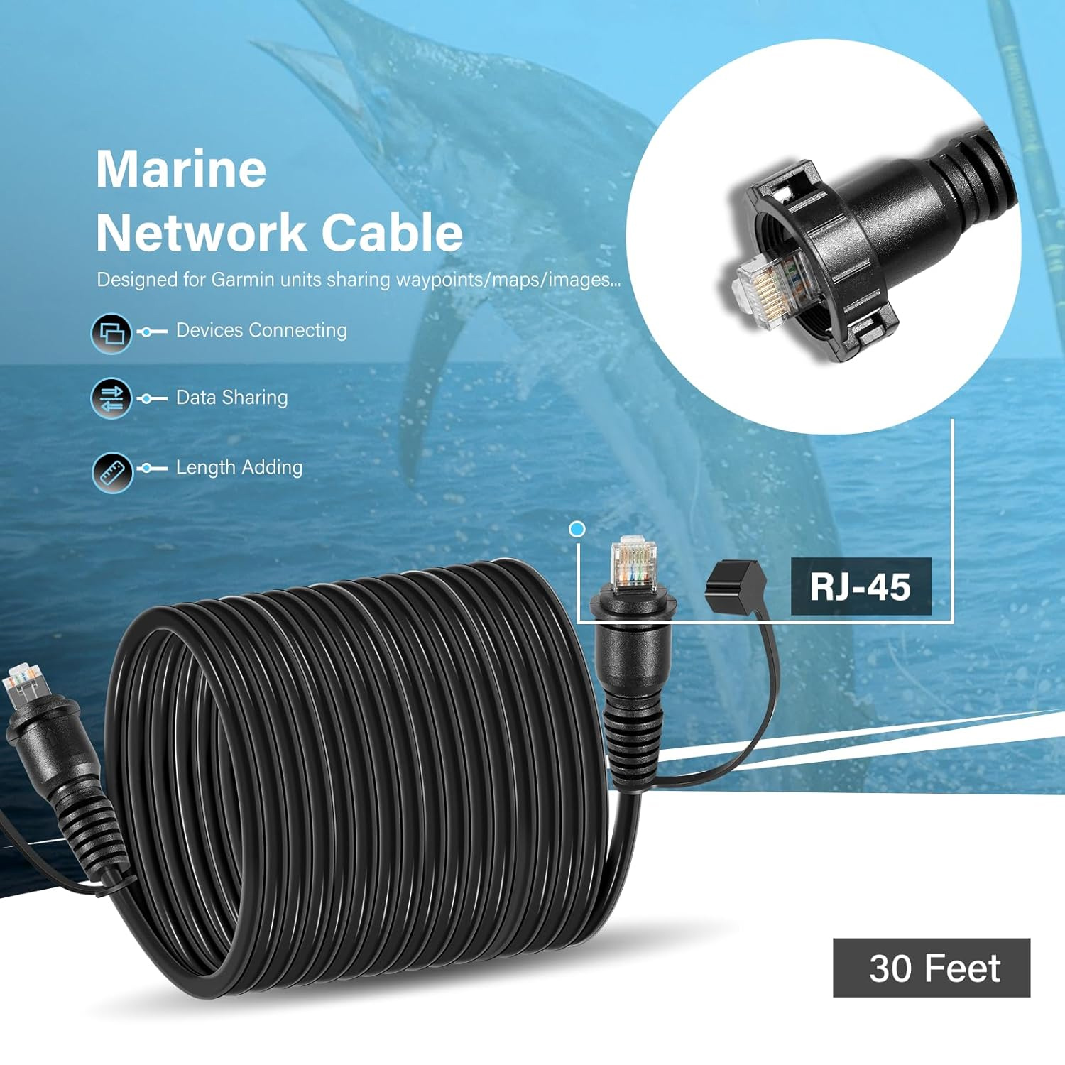 30 Foot Marine Network Cable f - Fish Finder Cable incelemesi ve fiyatı