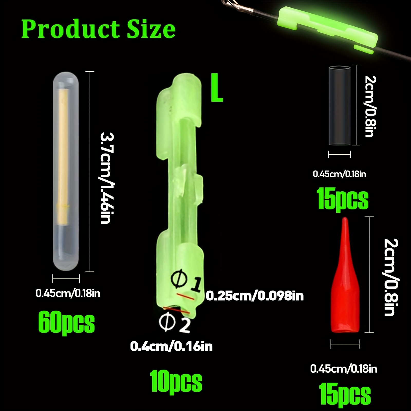 100PCS Fishing Glow Sticks Set - Bite Alarm incelemesi ve fiyatı