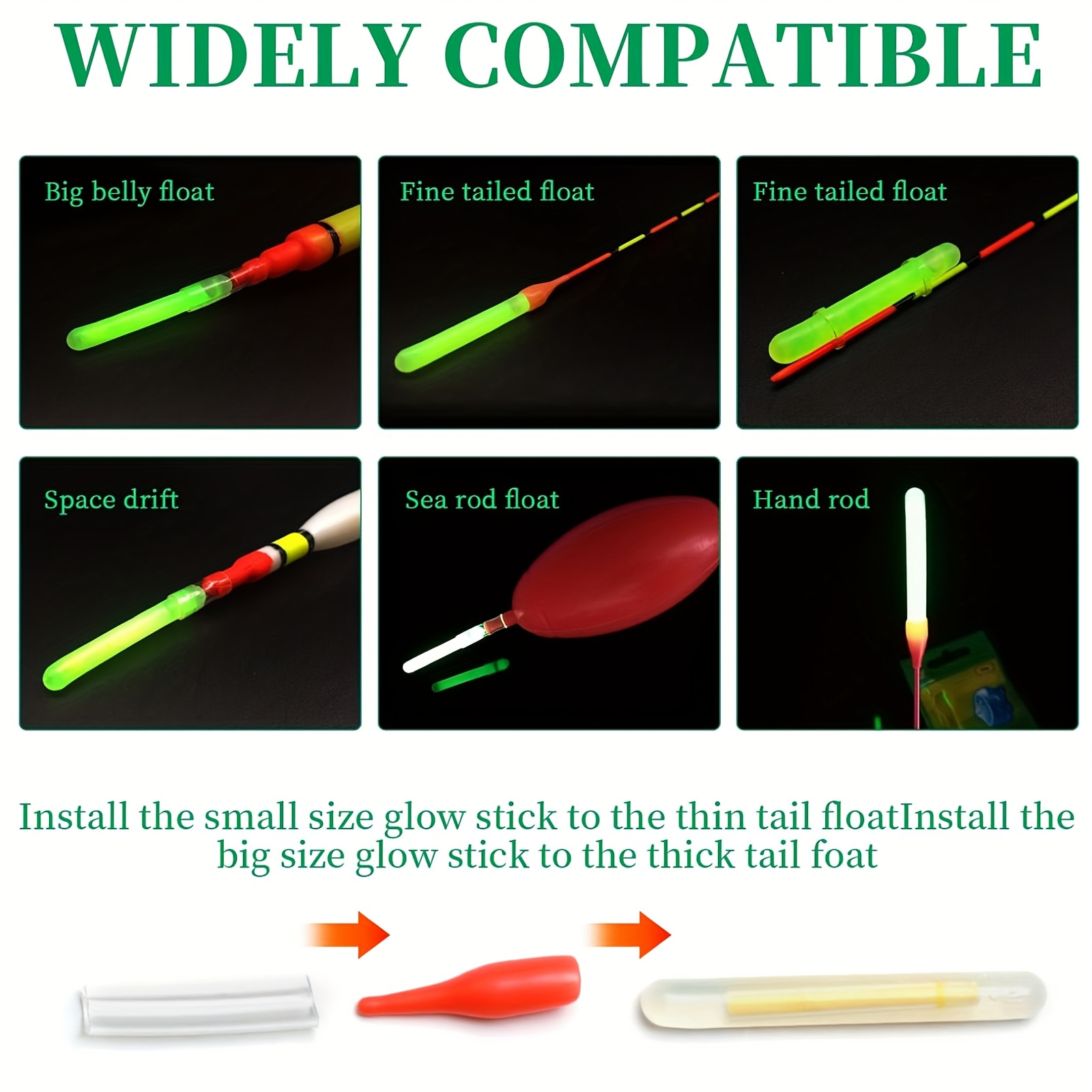 100PCS Fishing Glow Sticks Set - Bite Alarm incelemesi ve fiyatı